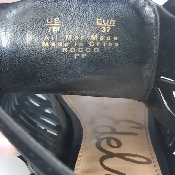 Sam Edelman Rocco Lace up Ankle Boots Womens 7 Black Laser Cut Open Peep Toe - Picture 3 of 13